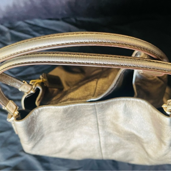 Metallic gold coach purse - USED - Picture 7 of 8